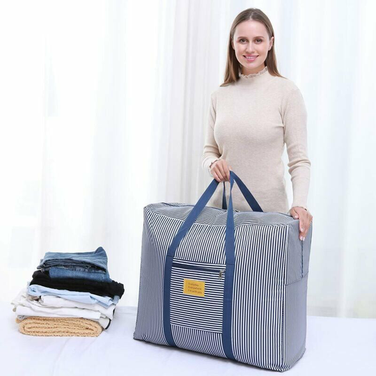 Storage Bag, Oversized Thick Waterproof Organizer Storage Bag with Sturdy Handles, Seasonal Clothes Storage Bag, Quilt Bag, Bedding Bag, Moving Bag