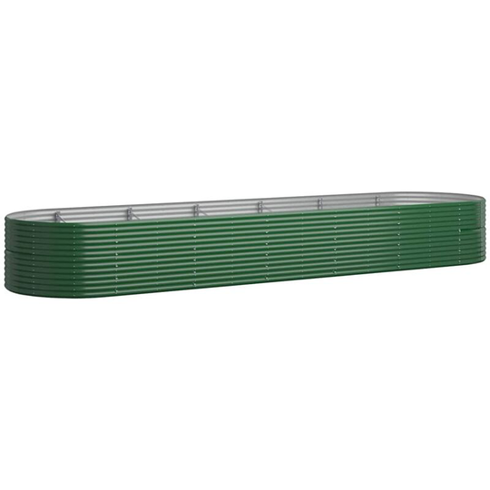 Garden Planter Powder-coated Steel 510x140x68 cm Green Vidaxl Green