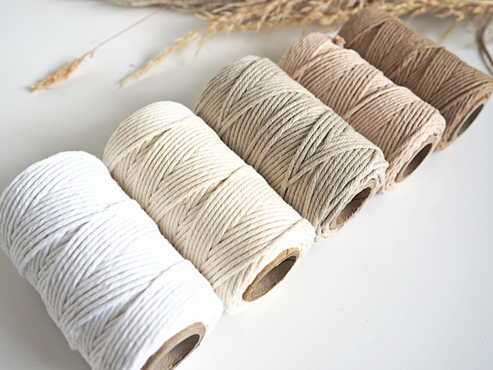 Macrame Cotton Cord 50 M/2 Mm 100G Spool Single Twisted 35 Various Colours Based in The UK