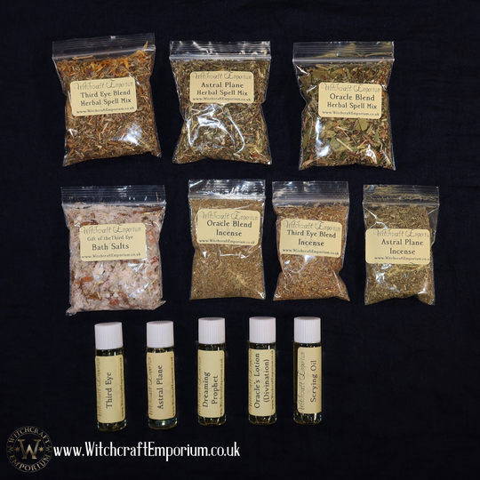 Divination & Psychic Abilities Box Kit Bundle Vegan Organic Herb Magic Pagan Wicca Wiccan Spells Ritual Natural