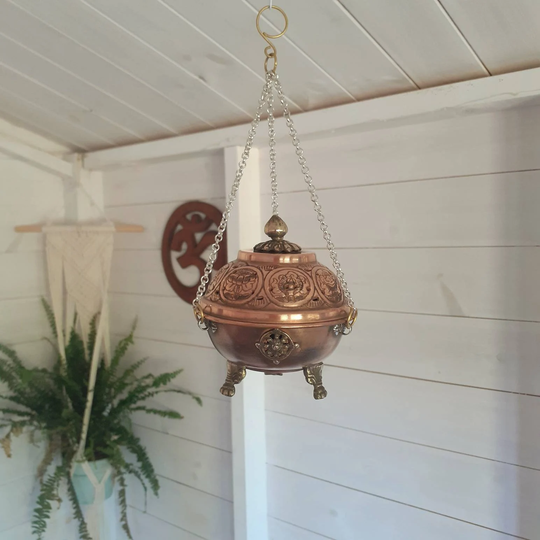 Tibetan Buddhist Hanging Incense Burner