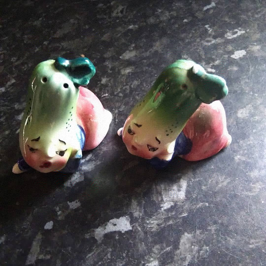 1940S Novelty Cucumber Salt & Pepper Shakers