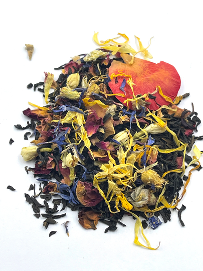 Royal Delgth Tea Premium Organic Loose Leaf Tea/ Royal Rooibos & Keemun Black Tea/Fresh Rose Petals