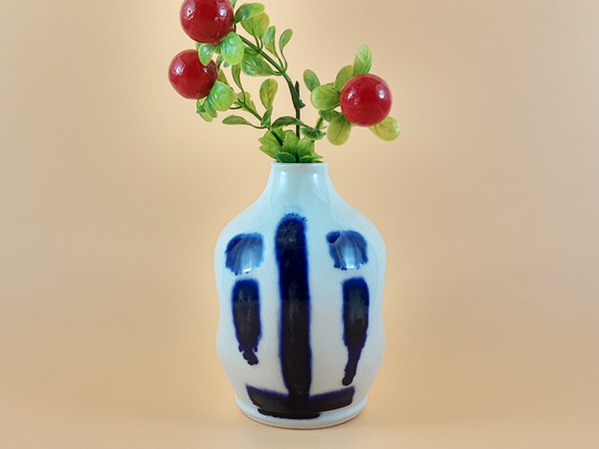Small Porcelain Bud Vase | Sad Face Pottery