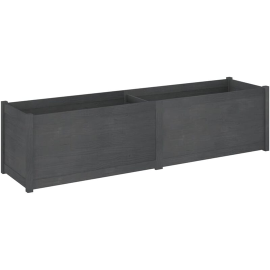 Vidaxl - Garden Planter Grey 200x50x50 cm Solid Pinewood Grey
