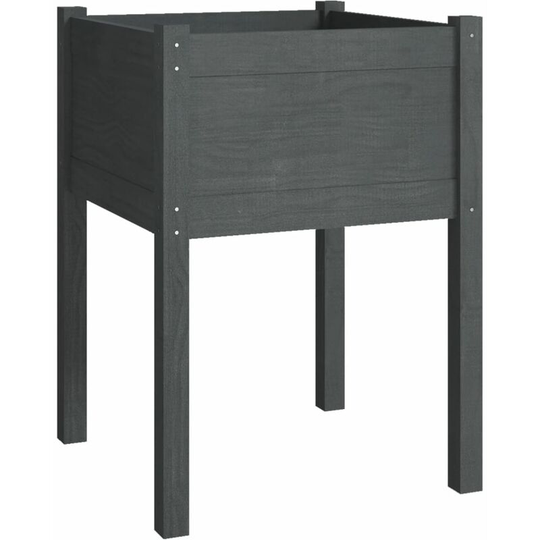 Vidaxl - Garden Planter Grey 50x50x70 cm Solid Pinewood Grey