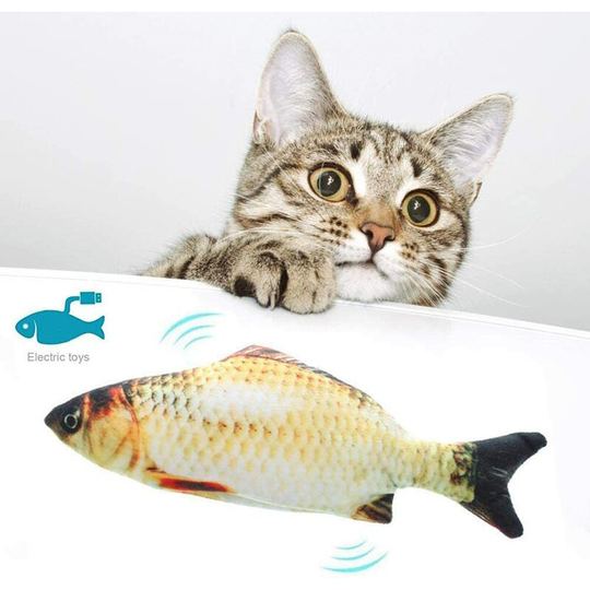 Betterlifegb - Cat Toy Simulation Fish Fish Electronic Couthern Toy Swing Fish Cat Toy usb Rechargeable Stirring Fish Cat Toy Herb Carp