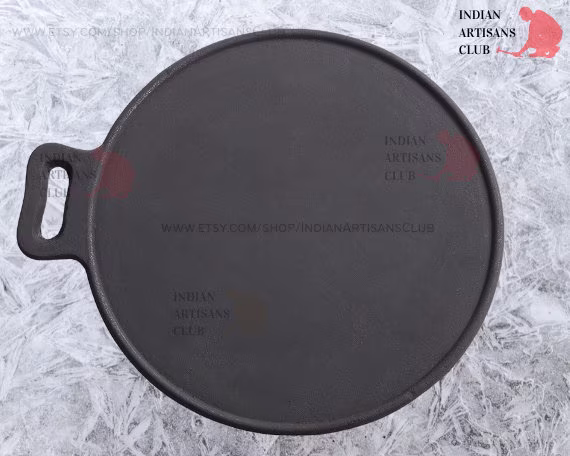 Top Finish Seasoned Cast Iron Tawa, Hotel Dosa Tawa, Ready To Use, Restaurants Pan For Roti/Paratha/Dosa/Uttapam, 20 Inch, 9.2 Kg, High Quality