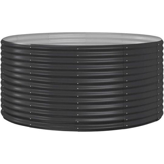 Garden Planter Anthracite 140x140x68 cm Powder-coated Steel Vidaxl Anthracite