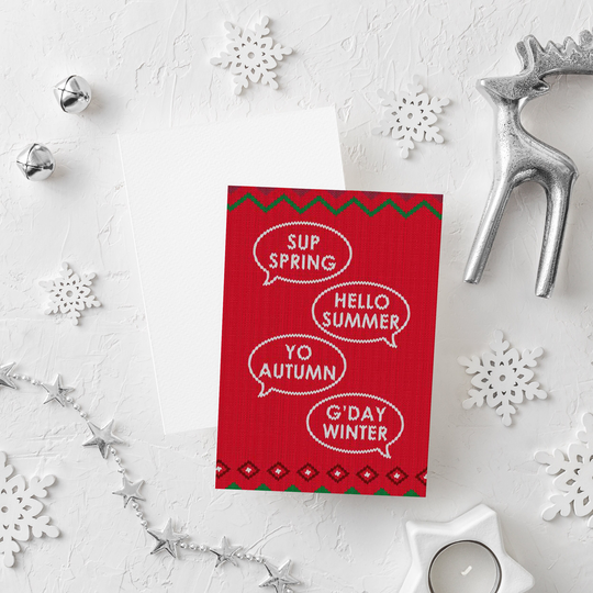 Funny Christmas Card, Cards, Cute Festive Seasons Greetings