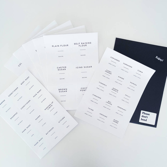 Full Pack Of 57 White Waterproof Organisation Labels