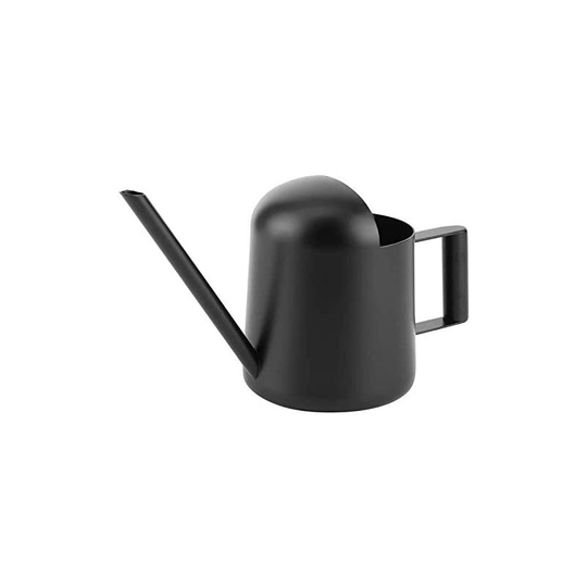 300ml black stainless steel mini watering can - For garden plants.