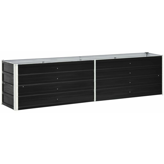 Asupermall - Garden Planter Galvanised Steel 240x40x45 cm Anthracite