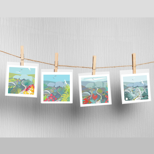 Eden Project Seasons Greeting Cards Pack Of 4 Spring . Summer Autumn Winter Multipack Offers & Bundles