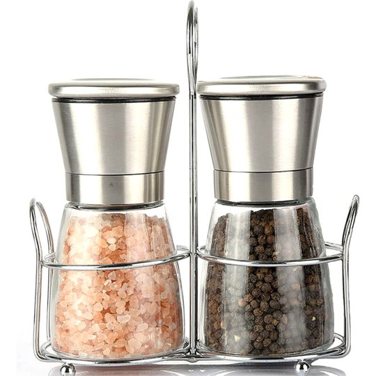 Salt and Pepper Grinder Set ,2 Pepper mill grinders Salt and Pepper Shakers Set