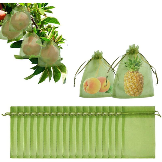 Grape Protection Bag Pack of 50, Garden Plant Fruit Protection Bag with Drawstring, to Protect Against Wasps, Birds, Cherry Flies and Other Insects