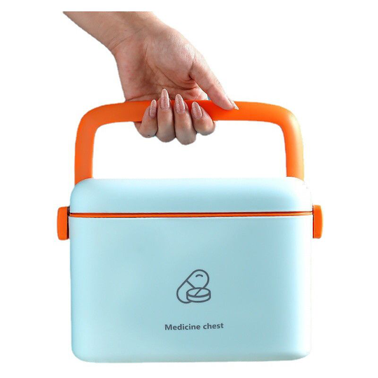 Medicine Chest with Combination Lock Large Capacity Medicine Box Double Layer Medicine Cabinet Childproof First Aid Box