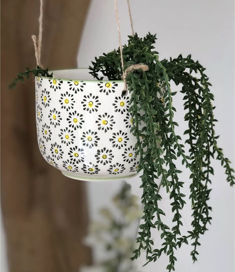 Hanging Ceramic Plant Pot, Contemporary Home Decor, Garden Planter , Indoor