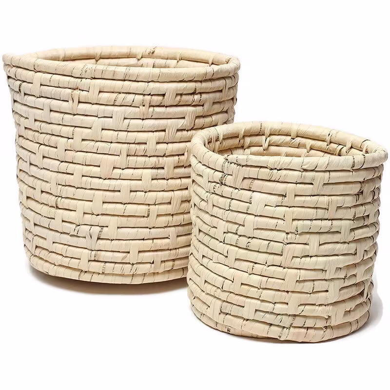 Palm Leaf Planter, Indoor House Planters, Home Decor Planter Set Of 2