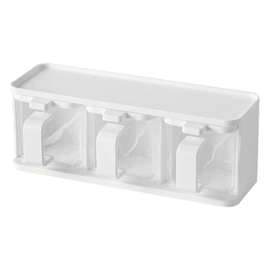 Multi-Function Transparent Seasoning Box Rack Spice Jars Storage Container Seasoning Jars Spice Pantry Kitchen Utensils-C