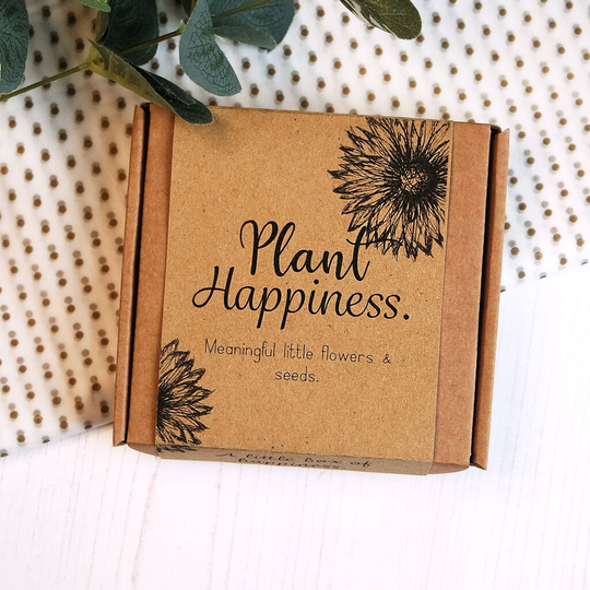 'Plant Happiness' Sunflower Seeds Letterbox Gift