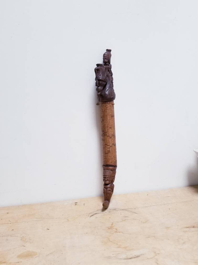 Vintage Sumatra Toba Batak Tribe Ceremonial Medicine Container Carved
