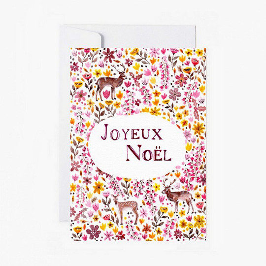 Merry Christmas Card, Greeting Season Greetings, Stationery, Party Greeting Card Reindeer Christmas, Santa Claus