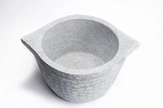 Buy Non Seasoned Soapstone Kalchatti, Kal Chatti Cookware, Cooking in Soapstone, Maakal Chatti, White Stone Cooking Pot, Soapstone Wok, 1.5 Liter