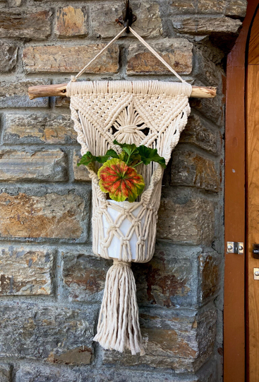 Macrame Plant Hanger, Parvati Planter, Boho Decor, Indoor/ Outdoor, Hammock, Pot Holder, Big Hanger