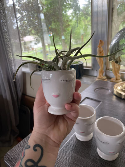 Set Of 2 Mini Goddess Planter, 2.5 Pot, Garden Decor, Witchy Flower Succulents, Mini Platers, Sweet Woman Witch