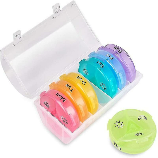 Benobby Kids - Daily Pill Organizer,weekly Am-pm Pill Box,7 Day Pill Boxes Medicine Case