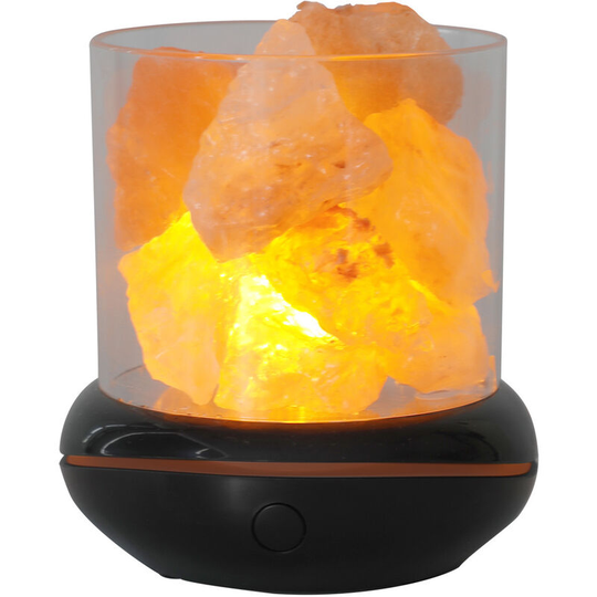 Asupermall - Salt Lamp Himalayan Salt Stone Night Light Aromatherapy Diffuser Dimmer Switch 7 Colors led Rock Crystal Night Lamp Portable usb for Car