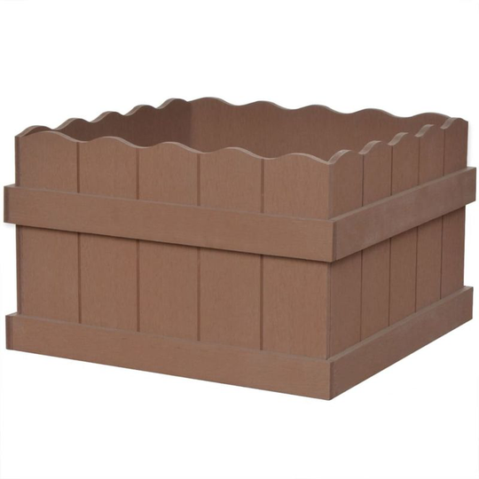 Hommoo WPC Garden Planter 40x40x25 cm Brown VD26983