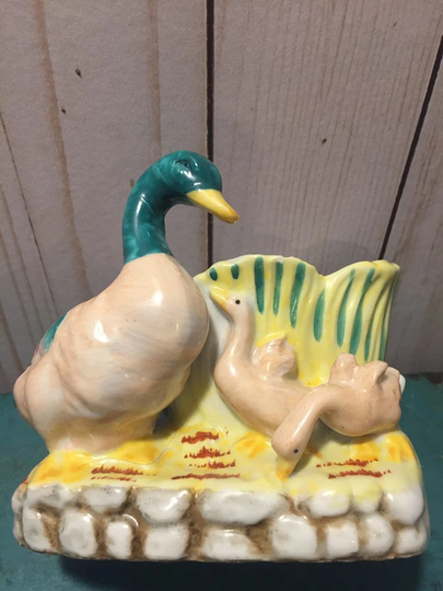 Duck Figural Planter, Vintage Made in Japan.gift For Gardeners, Vintage Succulents