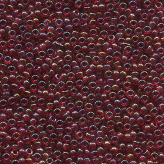 Miyuki Seed Beads 11/0 Crystal Lined Cranberry Ab 11-2249 24G Size 11 Beads, Japanese Glass Color