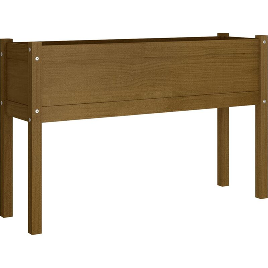 Garden Planter Honey Brown 110x31x70 cm Solid Pinewood Vidaxl Brown