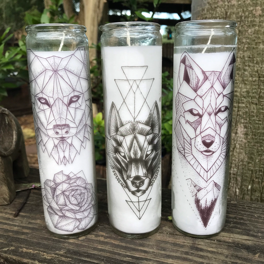 Wolf Spirit Totem Prayer Candle