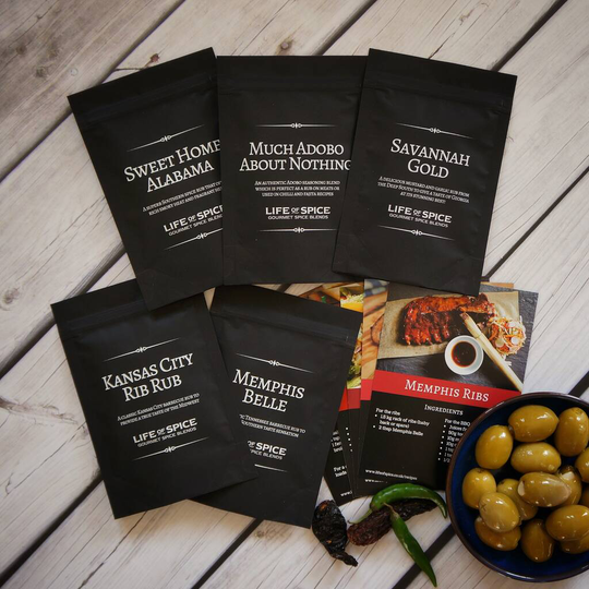 American Barbecue Rubs Collection With Recipe Cards