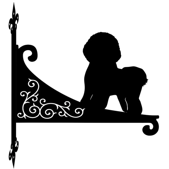 Bichon Frise Ornamental Scroll Hanging Bracket