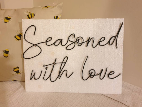 Wire Words | Seasoned With Love Bespoke Wall Art Quotes & Sayings
