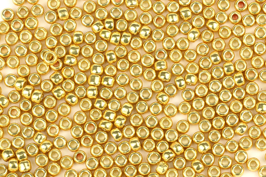 Metallic Gold Seed Beads, Size 8/0 10G Tiny Beads For Jewellery Making, Embroidery & Bead Weaving