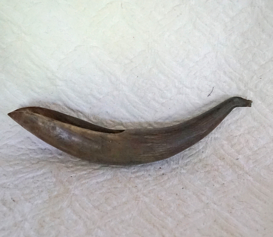 Antique Chinese Large Mongolian Hand Carved Animal Medicine Horn