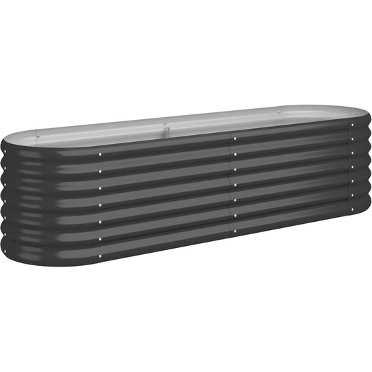 Garden Planter Powder-coated Steel 152x40x36 cm Anthracite Vidaxl Anthracite