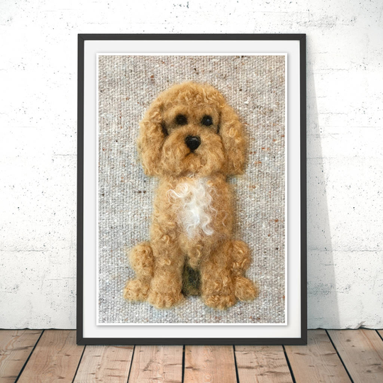 Cockapoo Fine Art Print By Felt Artist Sharon Salt