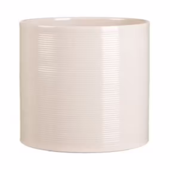 Beige Ribbed Cylindrical Ceramic Planter/House Plant Pot Various Sizes 10cm-33cm
