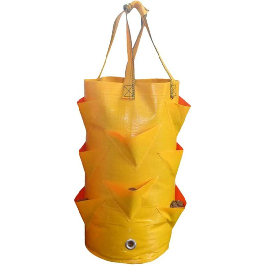 3 Gallons Planting Grow Bag, Hanging Strawberry Bags, Plastic Strawberry Planter Bags for Growing Strawberry, Pepper, Cucumber, Flowers and More