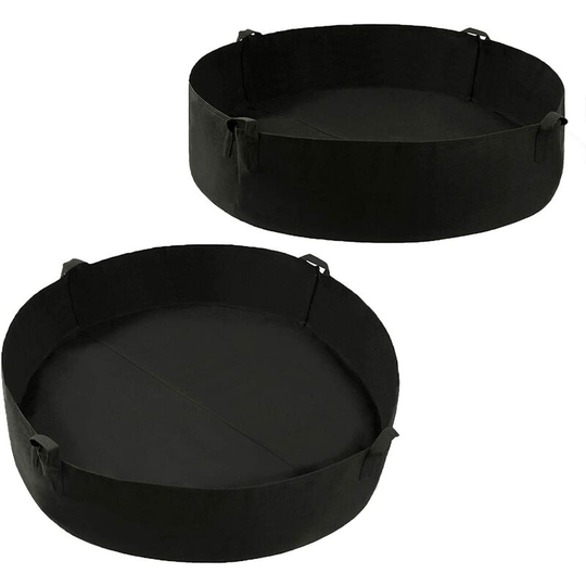 2 Pack 100 Gallon Round Raised Garden Bed Heavy Duty Grow Bags with Handles Breathable Planting Container for Planting Herb Flower Vegetable Plants