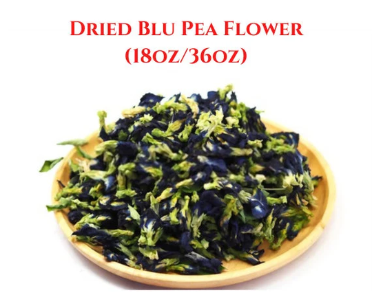 Dry Butterfly Pea Flower Bulk Pack(18Oz/36OzBest Blue For Tea/Dry Flowers Petals/Dried Bulk & Blue Flower Powder