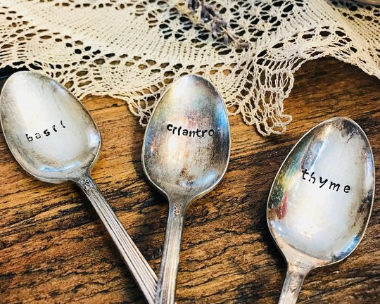 Garden Spoons Hand Stamped | 3