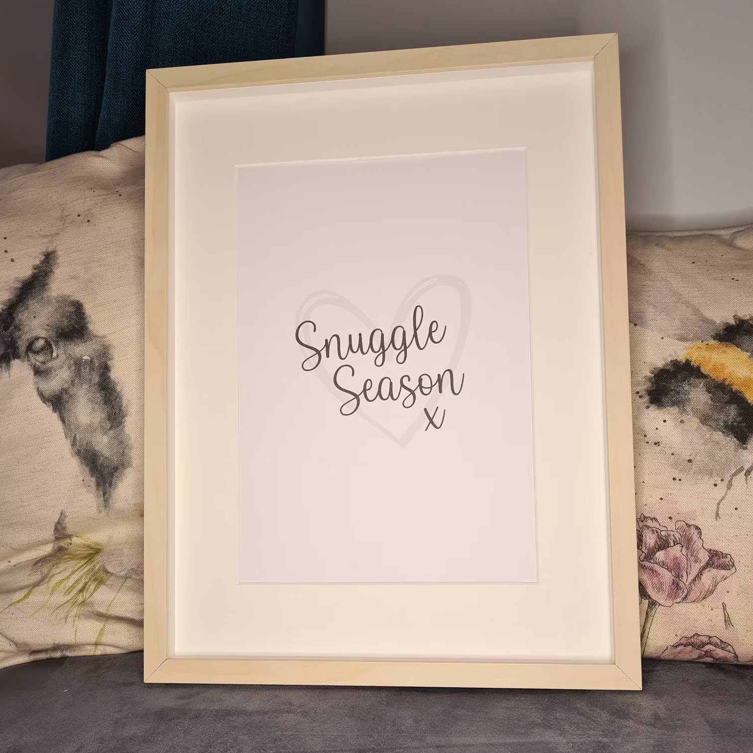 Winter Cute Snuggle Season Personalised Print